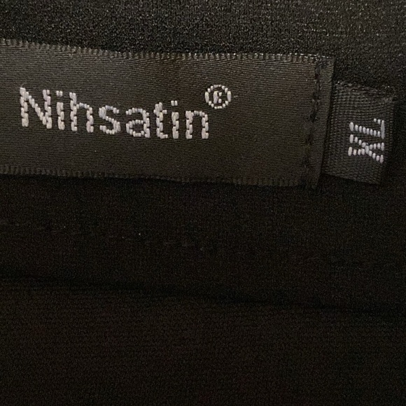 Nihsating Vintage Style Black Red White Polka Dot Rockabilly Swing Dress XL - Picture 6 of 8